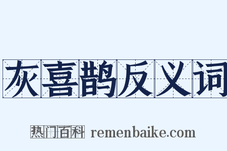 灰喜鹊反义词是什么意思的图片